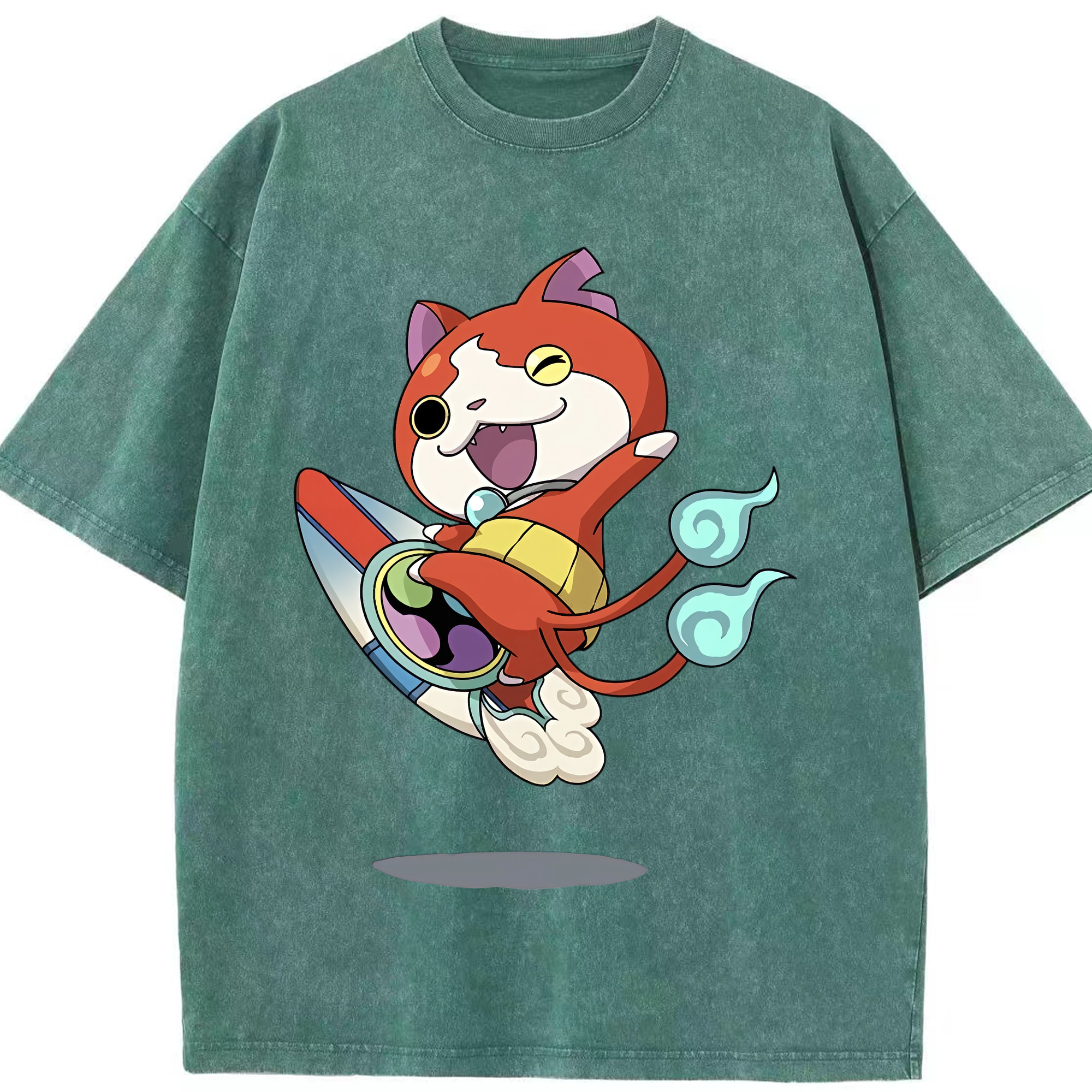 （画像用） 妖怪ウォッチ Yo-kai Watch 綿100% ヴィンテージ風 半袖Tシャツ（フロントプリント）